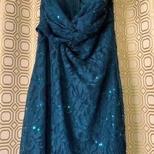 Beautiful and sexy TEAL lace strapless